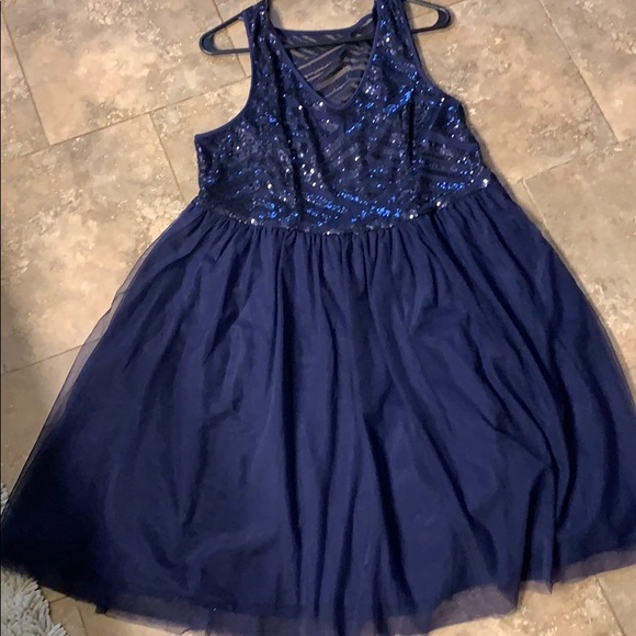 torrid Dresses & Skirts - Torrid Navy Sequin Tulle Dress
